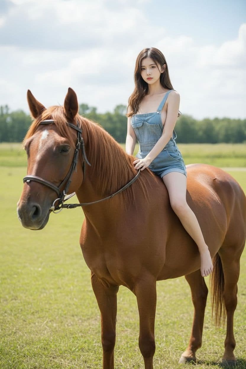 AI generated: sur le dos un cheval