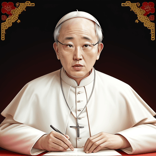 AI generated: Asian pope
