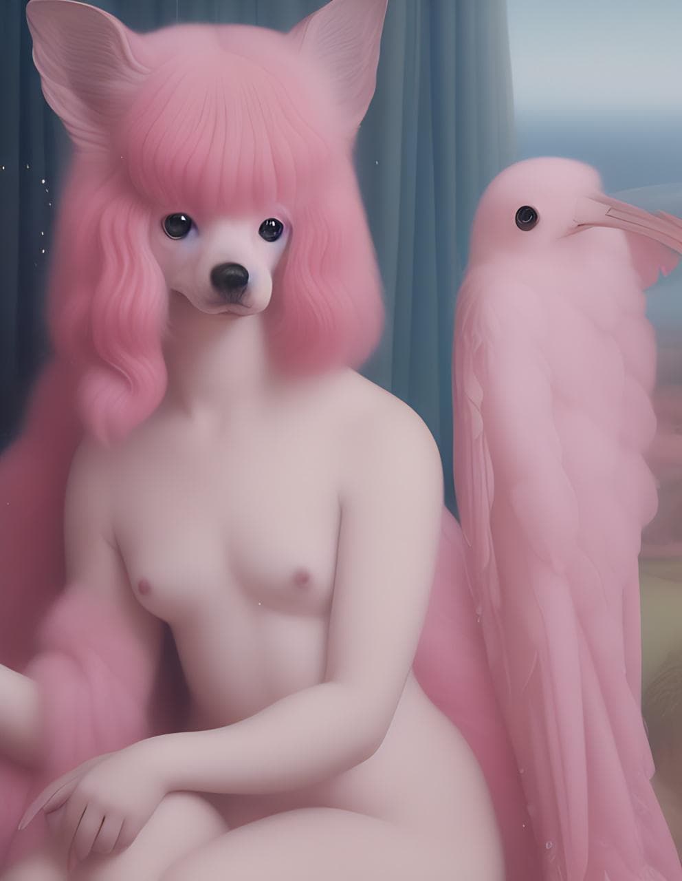 AI generated: Me nd my parrot 