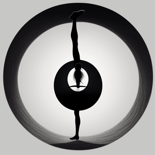 AI generated: Surrealism Simplicity, ONE CIRCLE, yoga style art