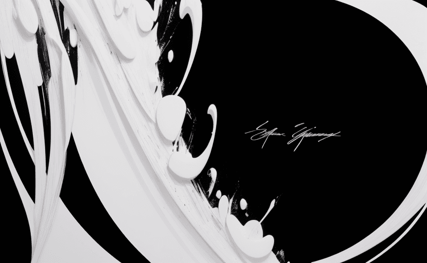 AI generated: "J. Garcia artistic signature shines elegantly against a black background, a modern testament to cre...