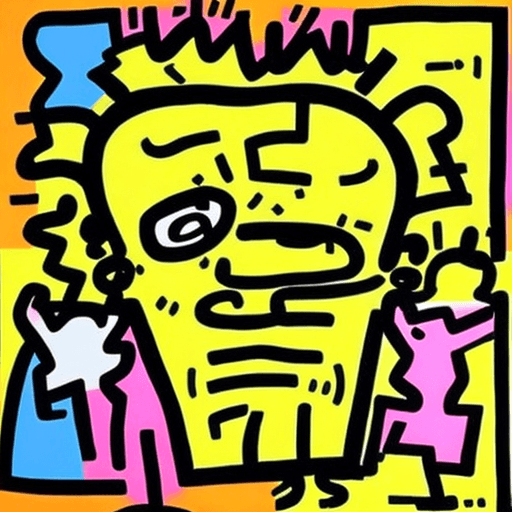 AI generated: baby, simple, art by Keith Haring, jean basquiat