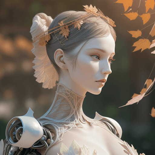 AI generated: complex 3 d render hyper detailed ultra sharp of a beautiful porcelain profile woman face, mechanica...