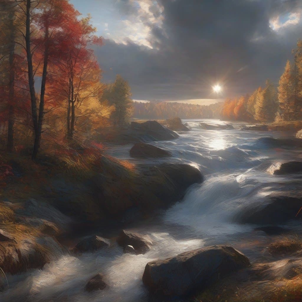 AI generated: Landscape In the style of the artist Vasily Surikov.