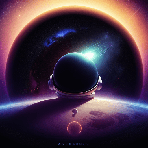 AI generated: space ambient music, album art - 