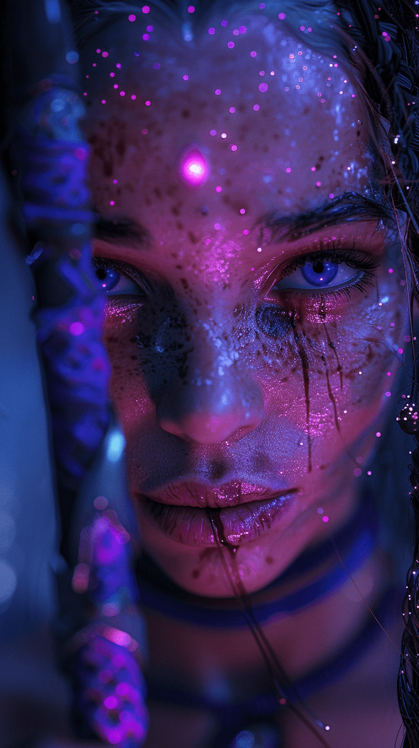 AI generated: 3D rendering alien woman