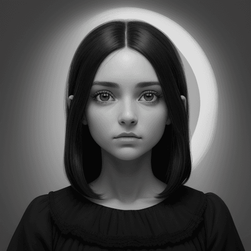 AI generated: (obra maestra, premiada, calidad más alta: 1. 2), solo, obra maestra de imagen en blanco y negro, gó...