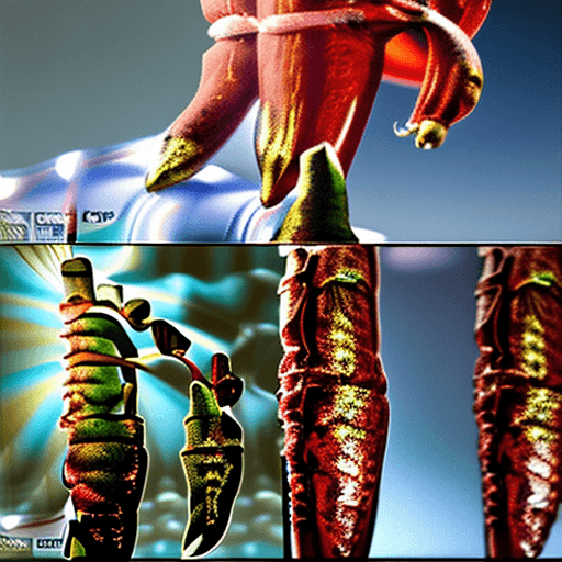 AI generated: Photo of a hyper casual chili pepper, dramatic light, pale sunrise, cinematic lighting, battered, lo...