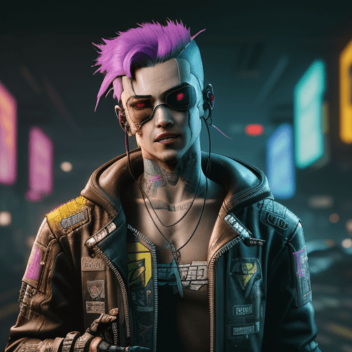 AI generated: boy outlaw cyberpunk 2077
