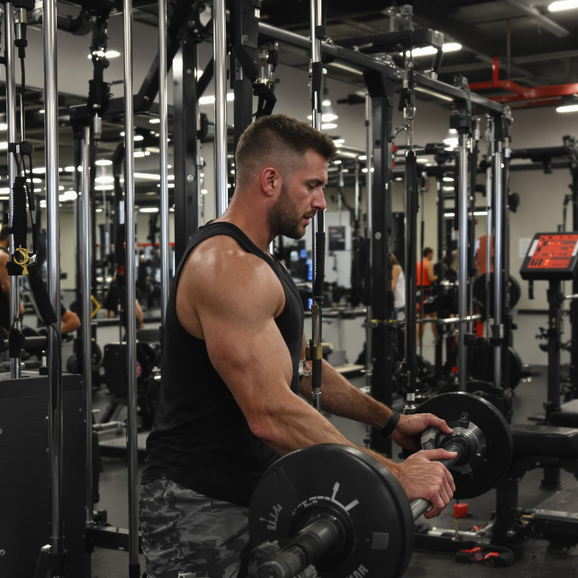 AI generated: a man at the gym working out
