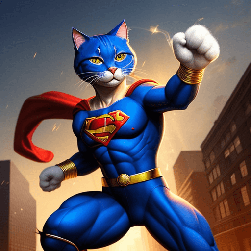 AI generated: How would you portray a super cat?