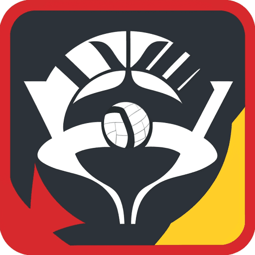AI generated: volleyball, emblem, icon,