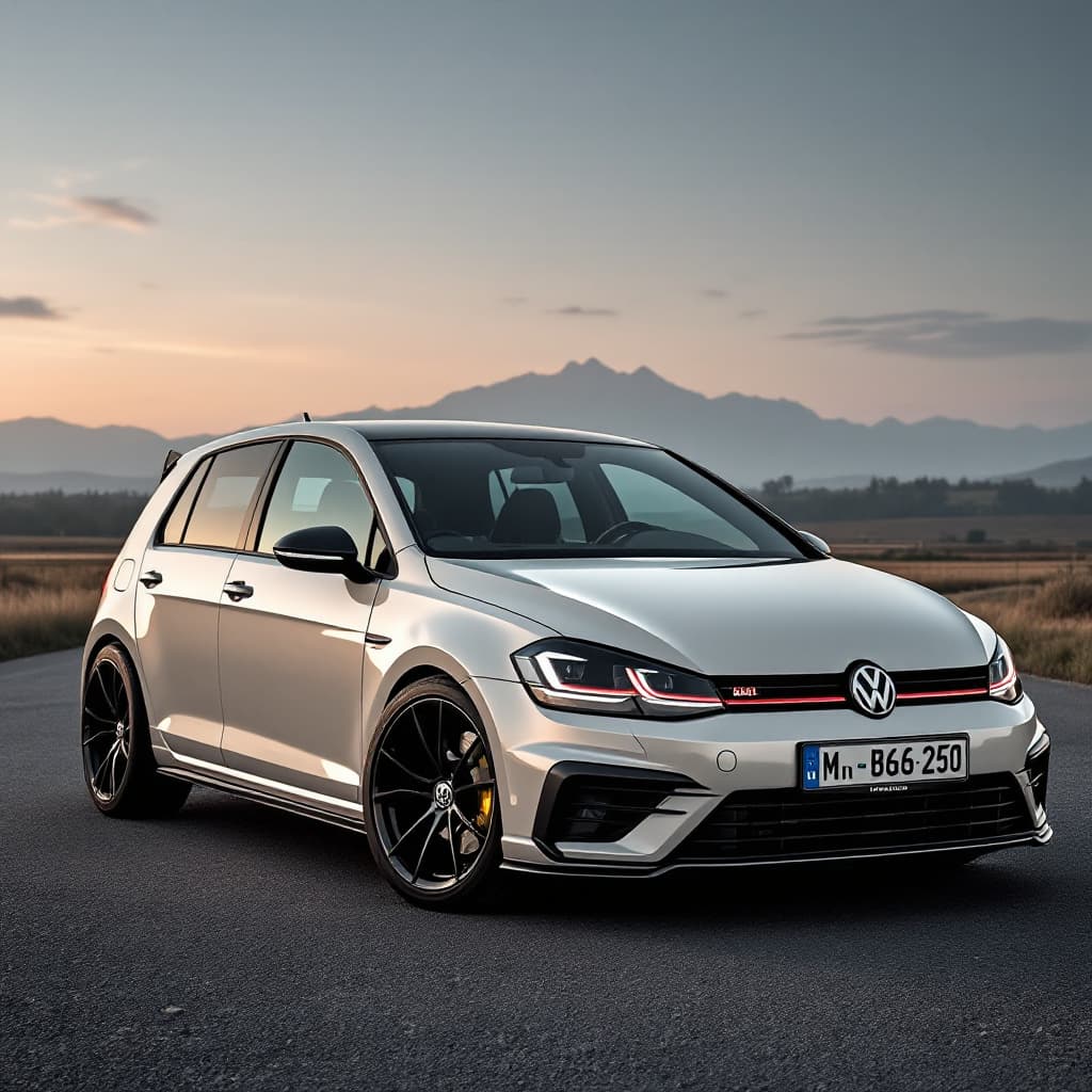 AI generated: zeig mir den zukunfts vw in golf in 10 jahren



