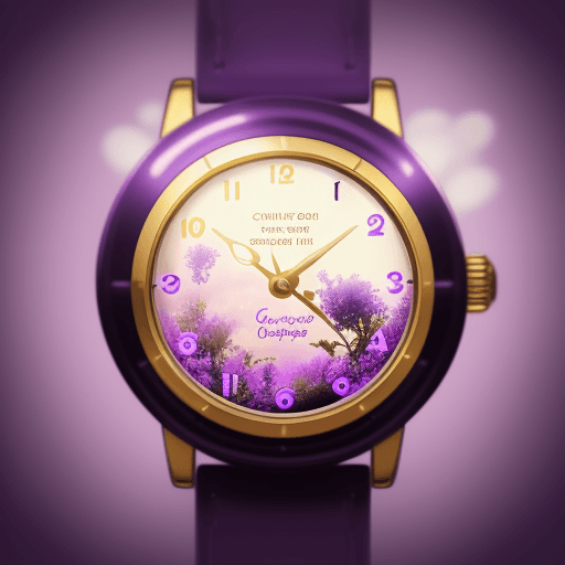 AI generated: super clear picture in a dreamy style, time flies and opportunities grow, invest now, picture in pur...