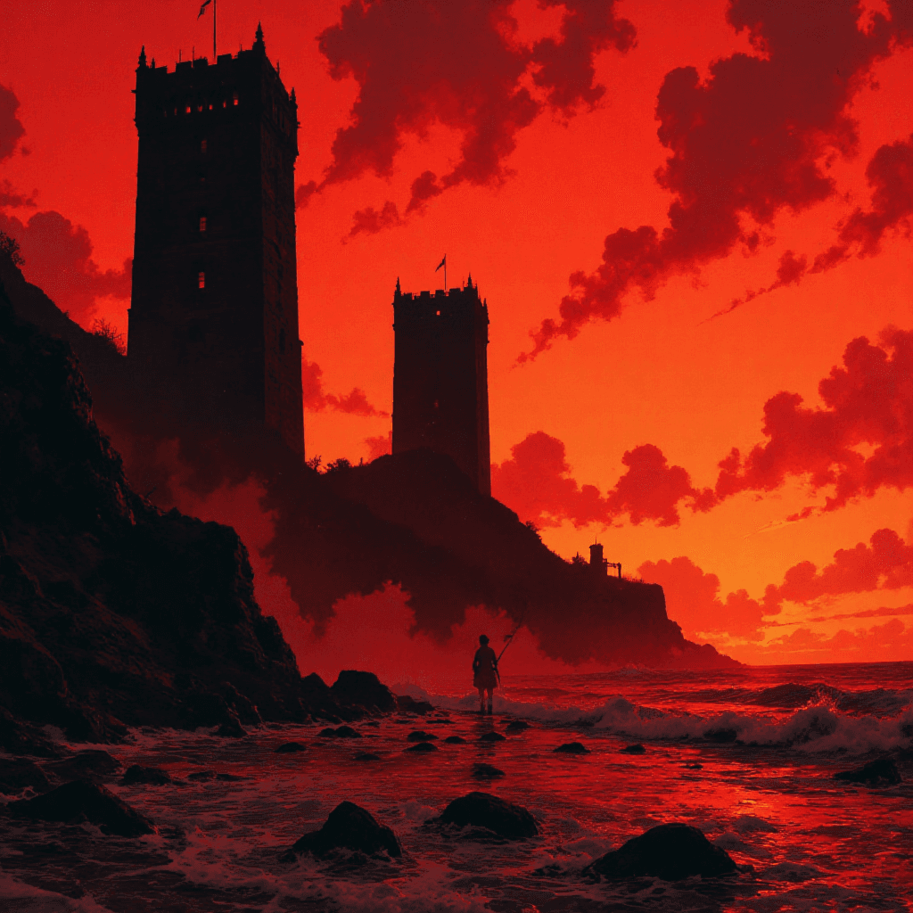 AI generated: Towers refuse to bid farewell

the last hand in the first ending,

teasing red skies that let sh...