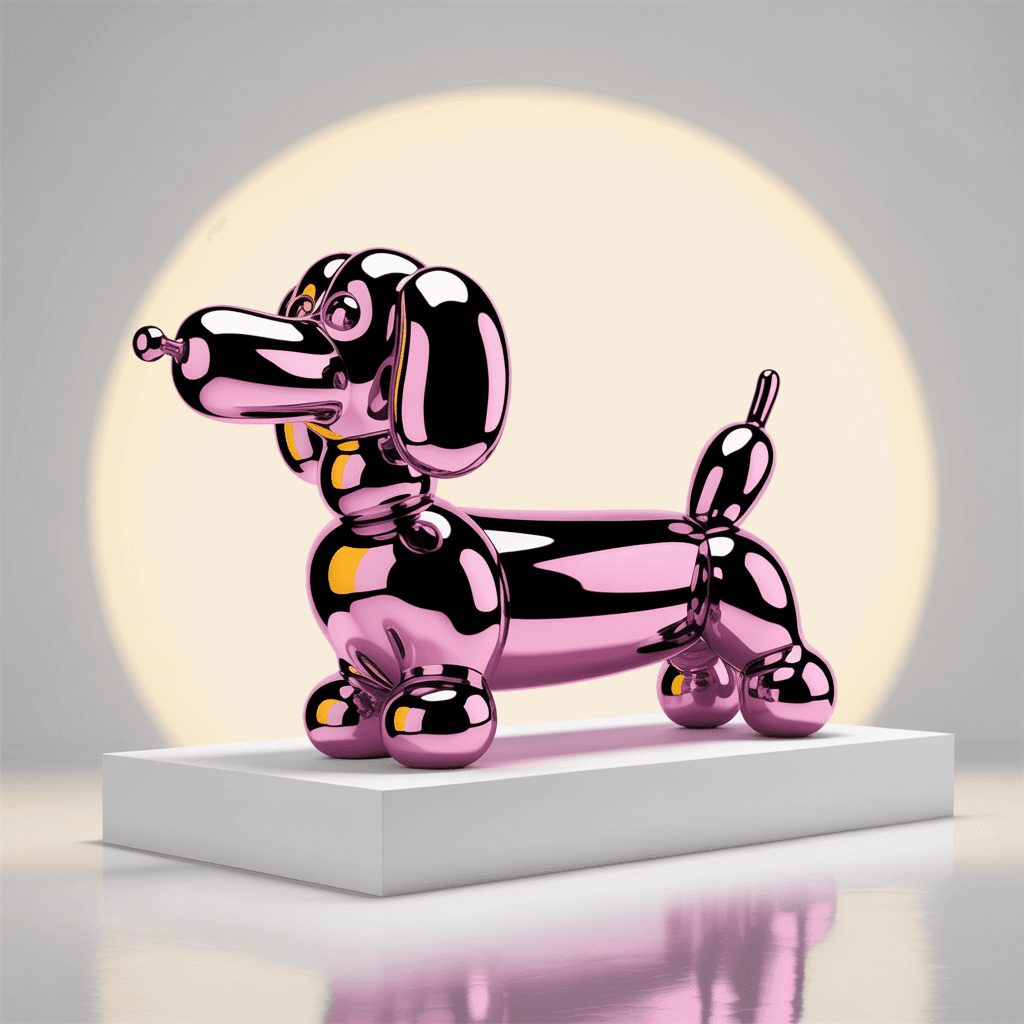 AI generated: jeff koons ballonhund