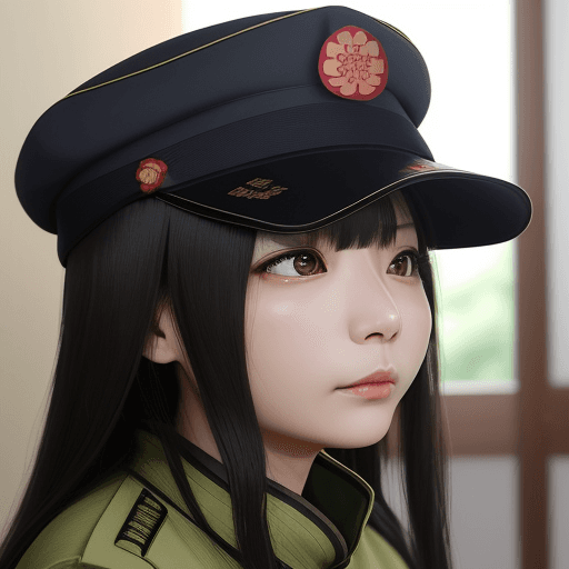 AI generated: 一个赛博朋克风格的女孩手里拿着m416，眼神坚定，背后是惨绝人寰的战败场景，旁边是一辆镭射风格的越野车