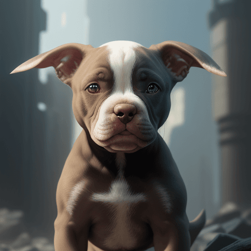 AI generated: Photo of a ultra realistic ,pitbull puppy, cynematic light, futuristic, epic fantasy, 8k --ar 2:3  c...