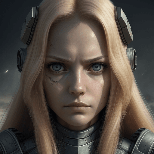AI generated: three-quarter close-up portrait, stunningly beautiful 30 y. o woman, slender athletic figure, stunni...