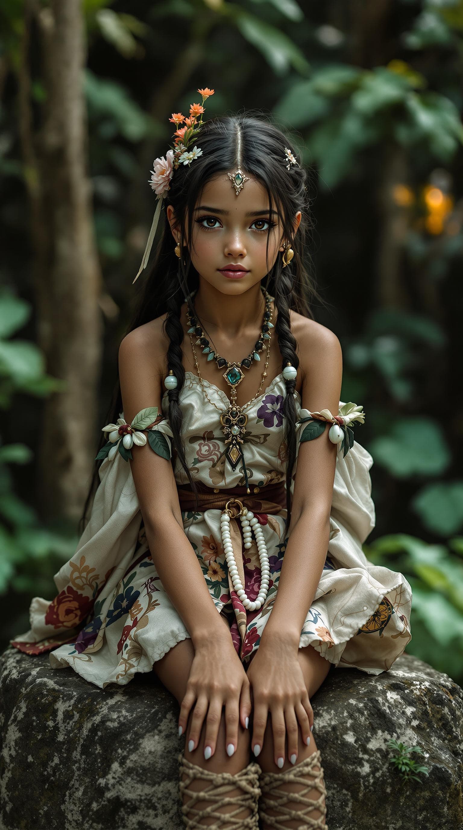 AI generated:  professional photo of a exceptionally beautiful girl in the world  (young girl), (seven year old) 1...