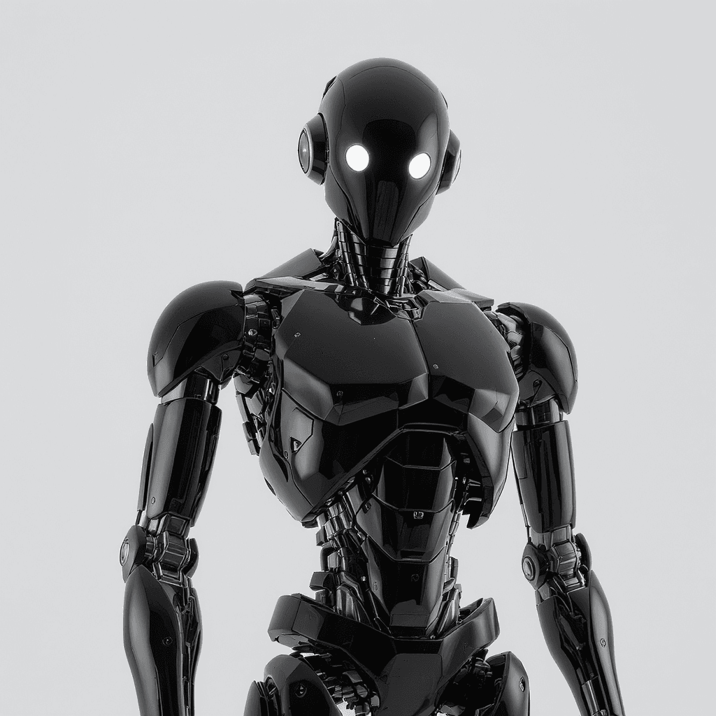AI generated: black robot