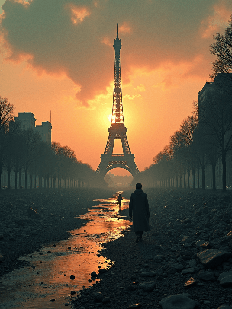 AI generated:  High-quality masterpiece by artist Albert Bierstadt showcasing devastated New York City after a nuc...