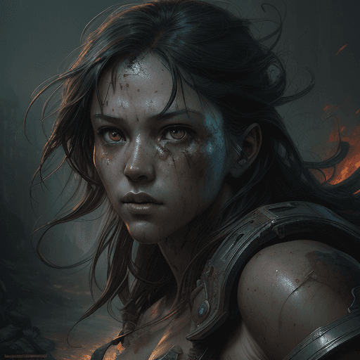 AI generated: art by Jim lee and greg rutkowski, determined human, highly detailed face, beautiful eyes, extremely...