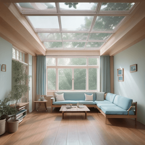 AI generated: High resolution photography interior design, dreamy sunken living room conversation pit, wooden floo...