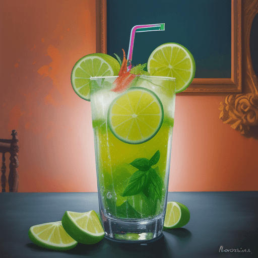 AI generated: pintura impresionista, mojitos, bailes, diversión