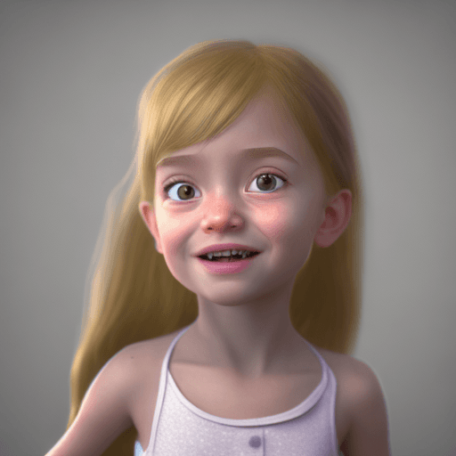 AI generated: Pixar style little girl, 4k, 8k, unreal engine, octane render photorealistic by cosmicwonder, hdr, p...