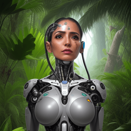 AI generated: posthumanismo, naturaleza, cyborg, mujer, manatí
