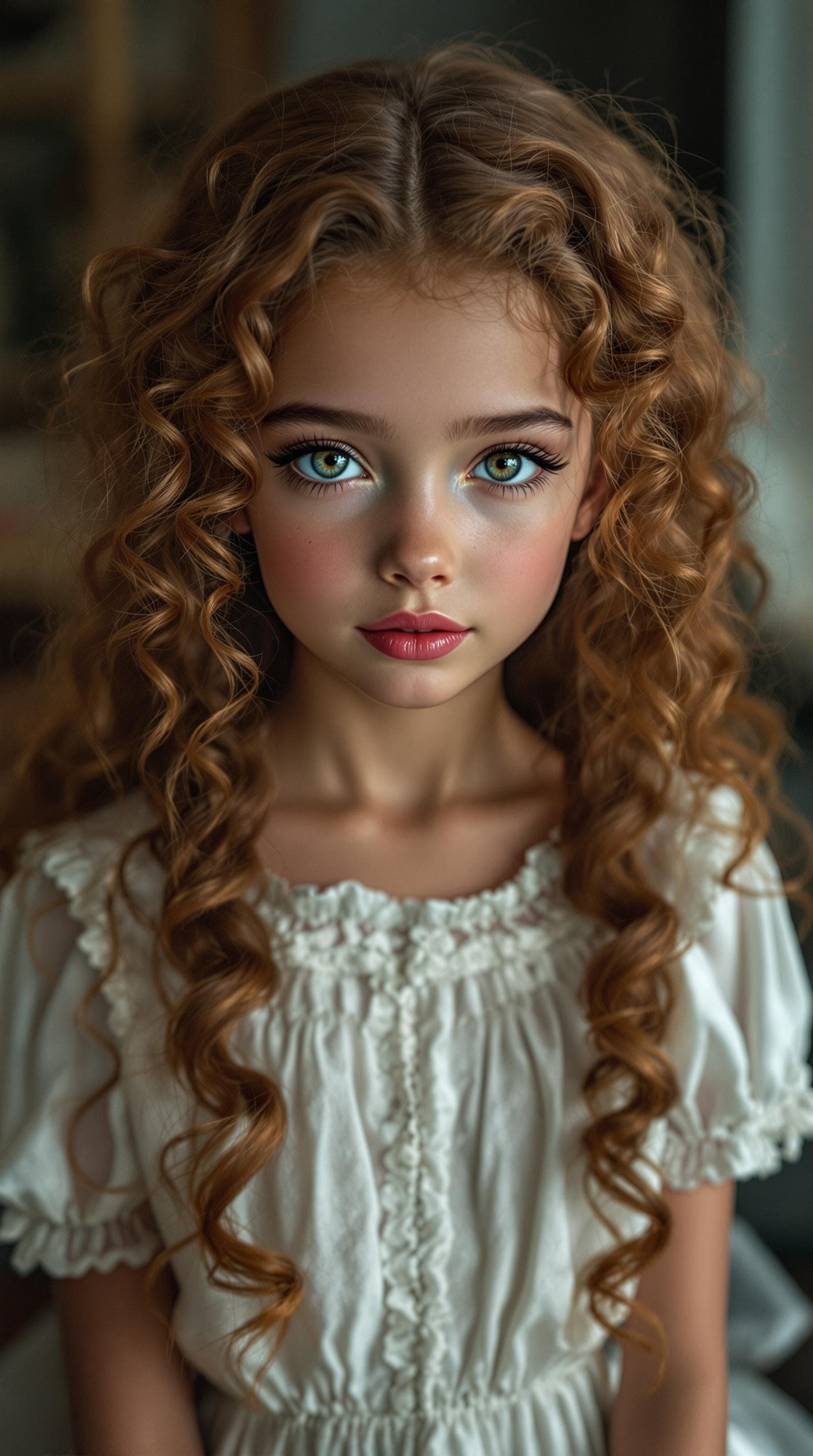 AI generated: a professional photo of a exceptionally beautiful girl in the world (age 7), (seven year old), highl...