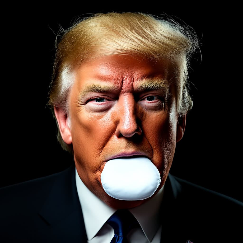 AI generated: Donald Trump Chewing Gum