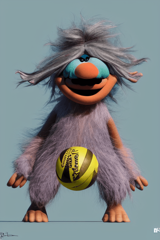 AI generated: (masterpiece),(best quality),(ultra-detailed), a cute charming norwegian female troll as a muppet, p...