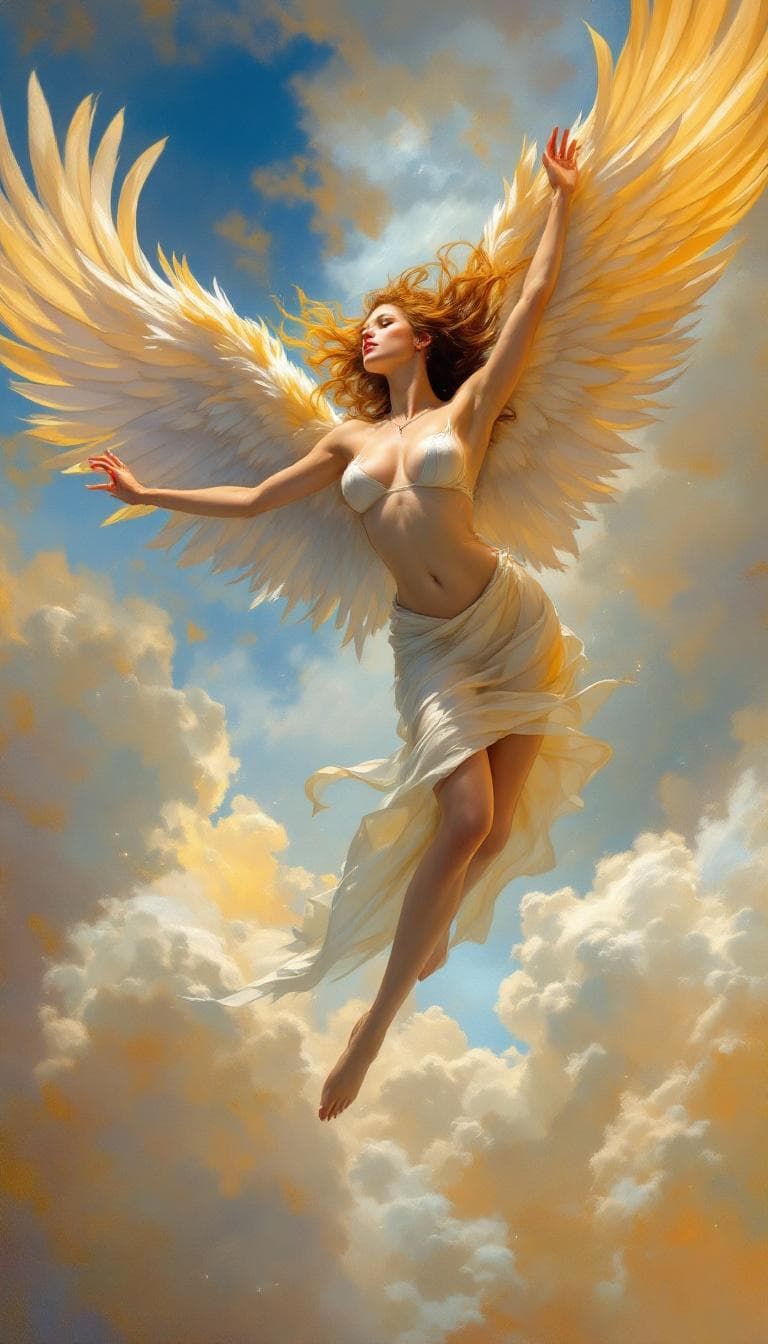 AI generated: A fusion of Gil Elvgren, John Singer Sargent, and Impressionist techniques, this work renders its su...