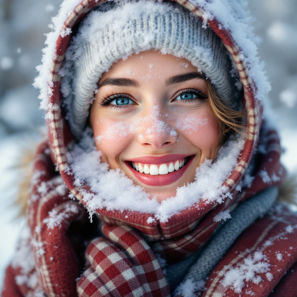 AI generated: Crie uma ilustração de uma mulher sorridente, de 20 anos de idade, usando capuz escuro sobre a cabeç...