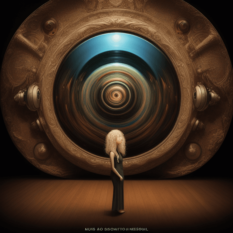 AI generated: music Album cover picture, surreal art oil picture, sound,