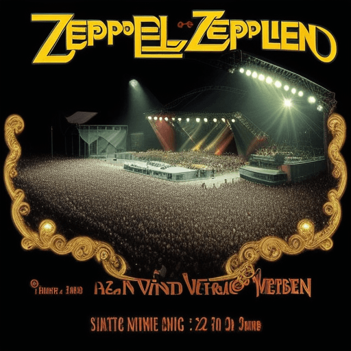 AI generated: Led Zeppelin Band Concert Vintage Rock