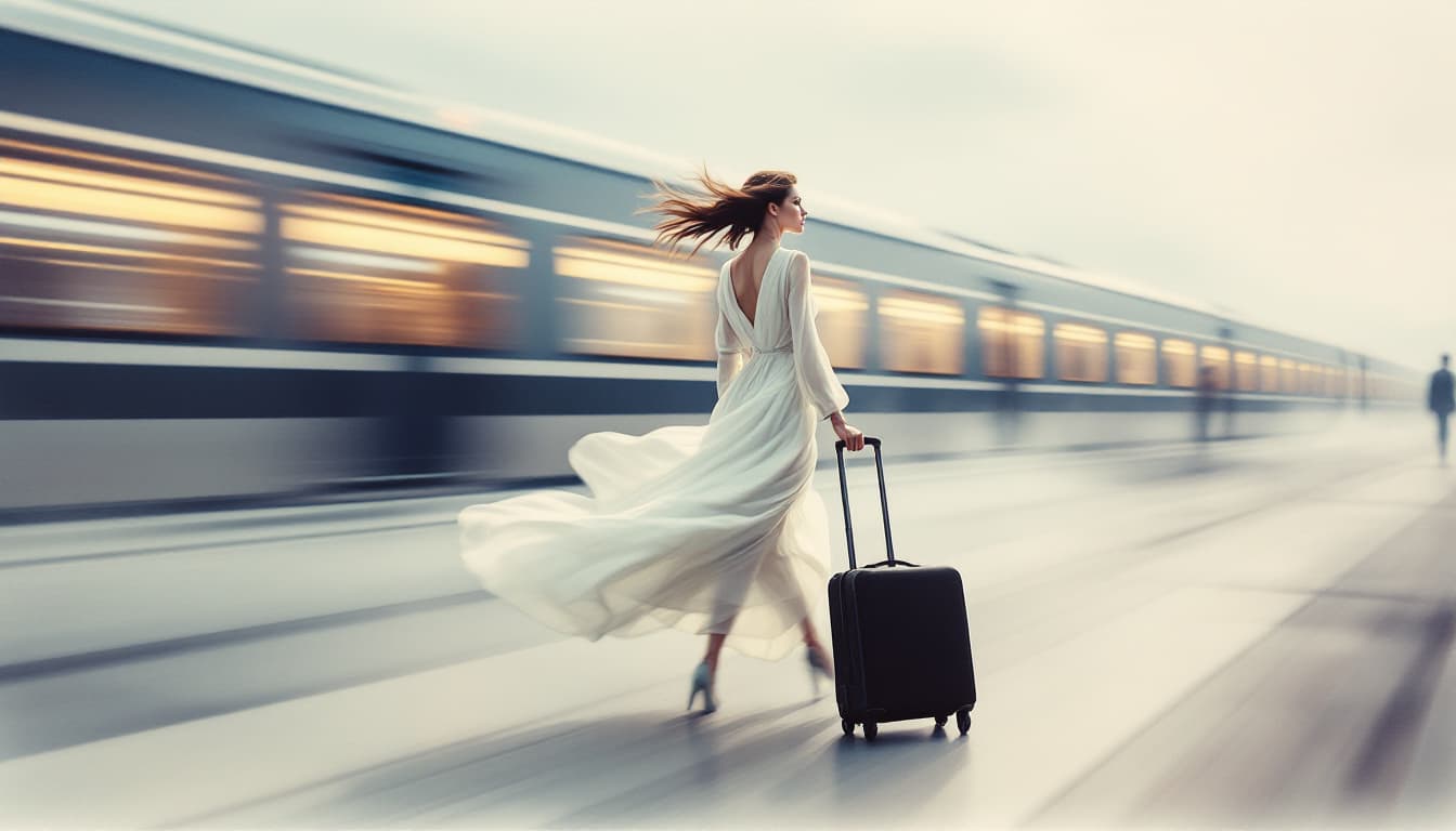 AI generated: Fashion photography, in the style of Richard Avedon, Vogue photoshoot for the M workshop campaign. T...