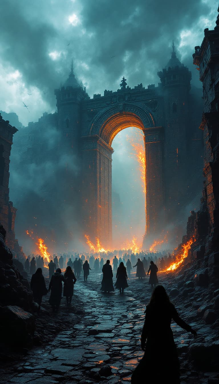 AI generated: Gates of hell are opening