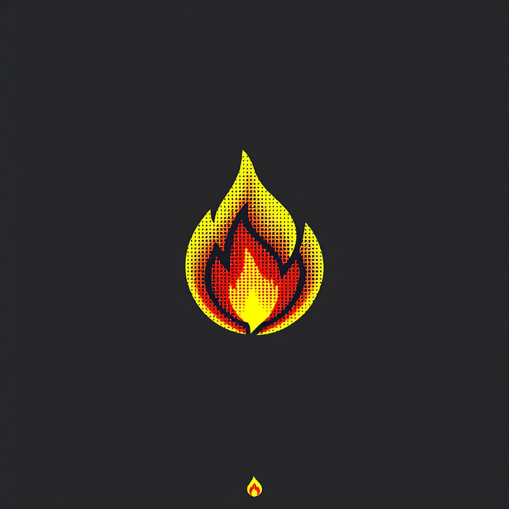 AI generated: 
Craft a Saas logo, a AI design roaster that gives design feedback, fire, flame icon, minimalist log...
