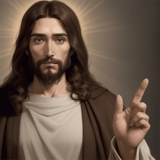 AI generated: Please draw Jesus Christ and God realistically.