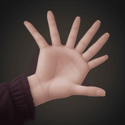 AI generated: hand with five fingers