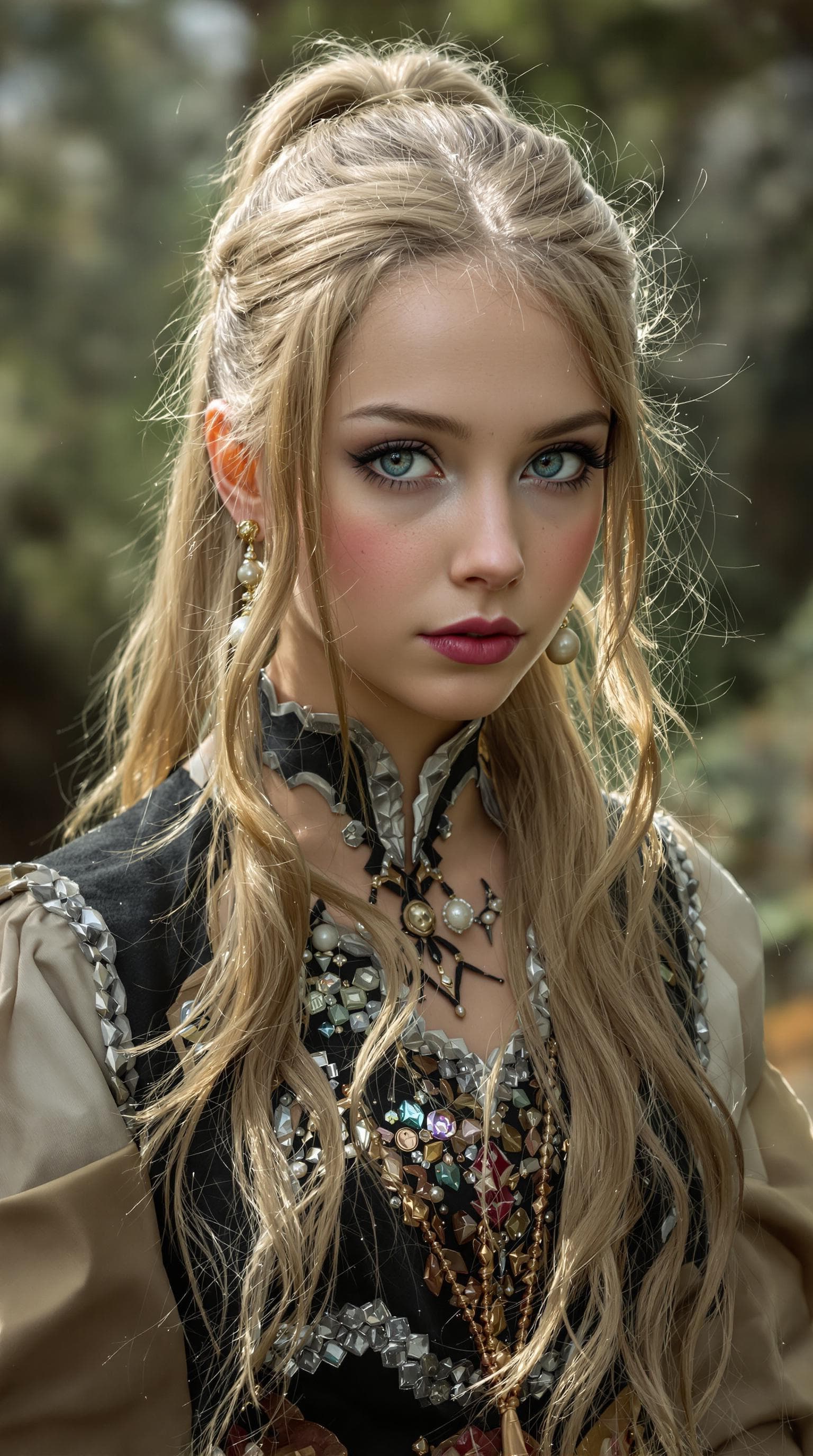 AI generated: A photo realistic of a exceptionally beautiful Ukrainian (age 13) girl (futuristic),(masterpiece), (...