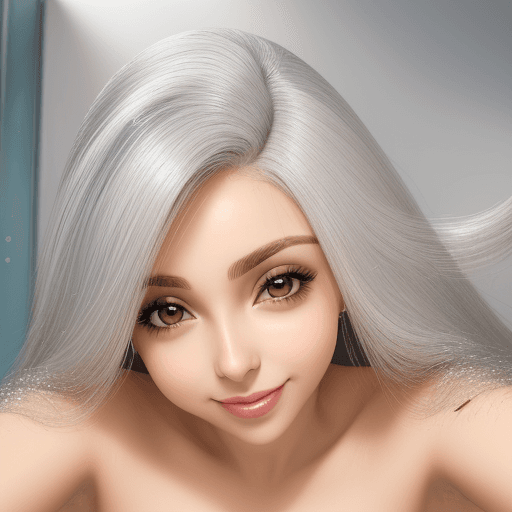 AI generated: Menina em pé na sala cabelos claros pele clara cabelos compridos lisos olhos azuis roupa de banho so...