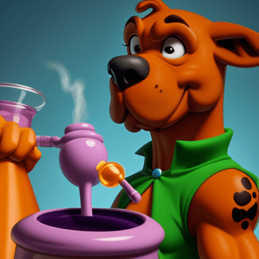 AI generated: scooby doo hitting a bong
