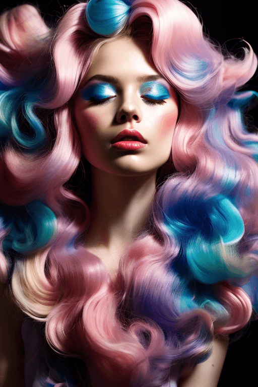 AI generated: mj, a glossy pink and blue liquid, in the style of glitchcore, rococo pastel, light silver and brown...