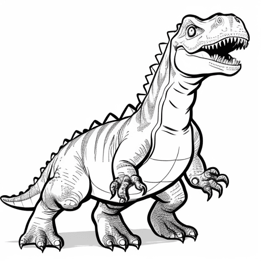 AI generated: dinosaur  for coloring book