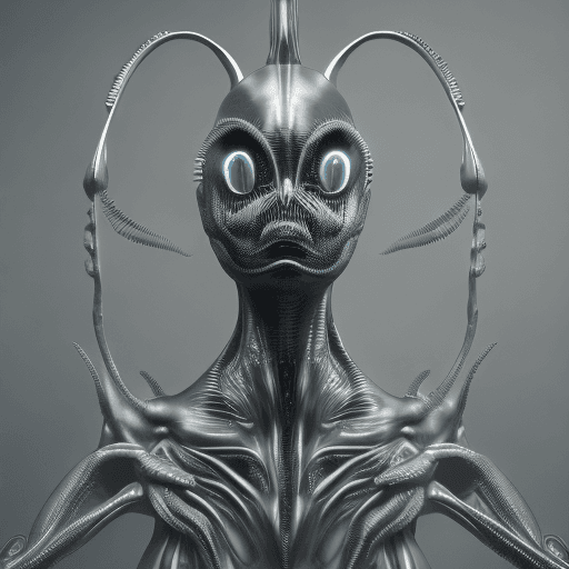 AI generated: metamorphosis, alien fashion editorial, avant-garde hyper futuristic surreal fashion, extreme detail...