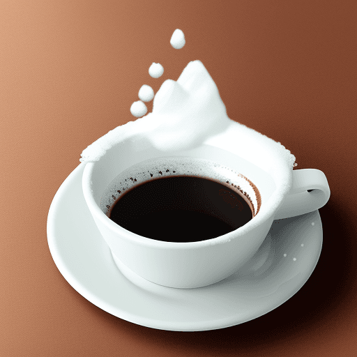 AI generated: drawing postcard snow cup of coffee